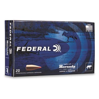 Federal Varmint & Predator, 6.5mm Creedmoor, Hornady V-MAX, 95 Grain, 20 Rounds