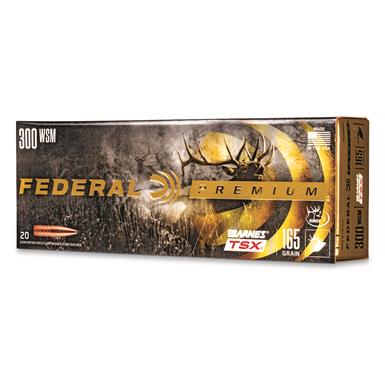 Federal Premium Barnes TSX, .300 WSM., Triple-Shock X HP, 165 Grain, 20 Rounds