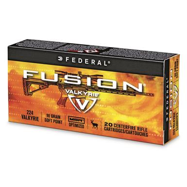 Federal Fusion MSR, .224 Valkyrie, SP, 90 Grain, 20 Rounds
