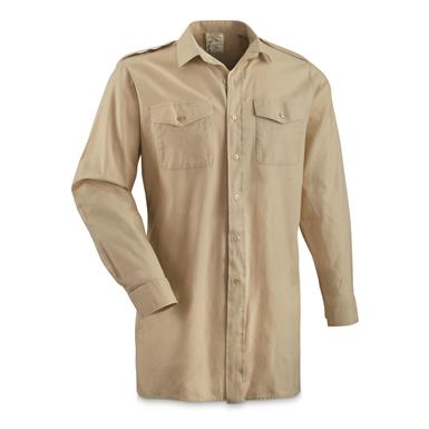 British Military Surplus Long Sleeve Service Shirts, 4 Pack, Like New