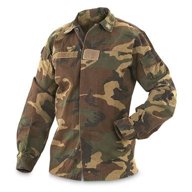 Italian Military Surplus Woodland BDU Jacket, Like New