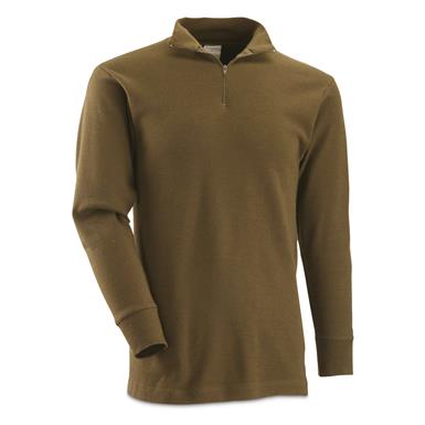 Italian Military Surplus Quarter Zip Shirts, 2 Pack, Like New