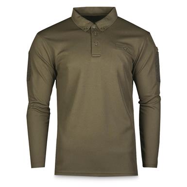 Mil-Tec Quick Dry Tactical Long Sleeve Polo Shirt