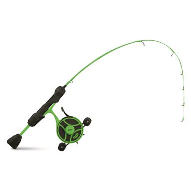 13 Fishing Black Betty FreeFall Ghost Radioactive Pickle Ice Fishing Combo, Ultralight Action, 25"