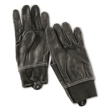 Belgian Military Surplus Leather Tanker Gloves, New