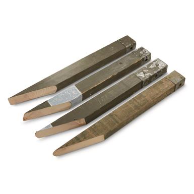 Dutch Military Surplus 24" Wood Tent Stakes, 4 Pack, New