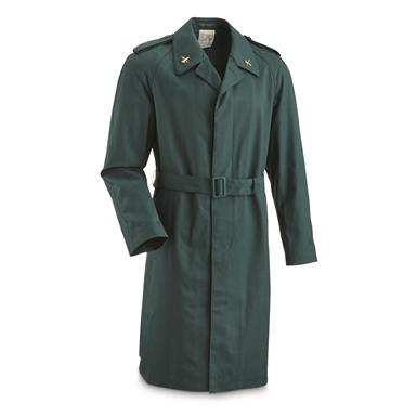 Spanish Military Surplus Trench Coat with Garment Bag, New