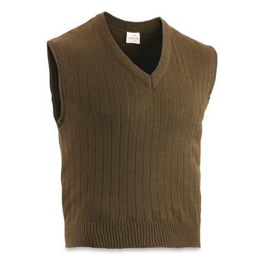 Czech Military Surplus Wool Blend Sweater Vest, New