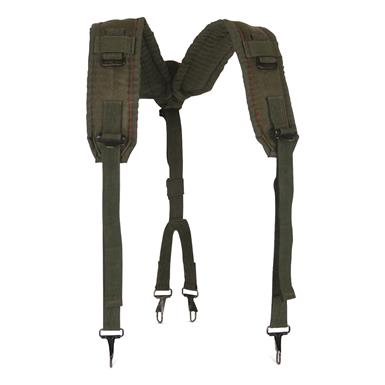 US Military Surplus Individual Equipment Belt LC-1 Suspenders, Used