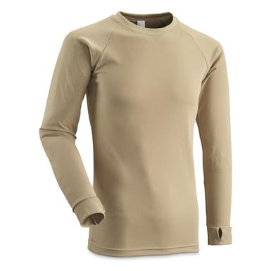 U.S. Military Surplus Midweight Base Layer Long Sleeve Shirt, New