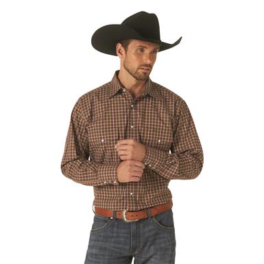 Wrangler Men's Wrinkle Resist Long Sleeve Western Shirt