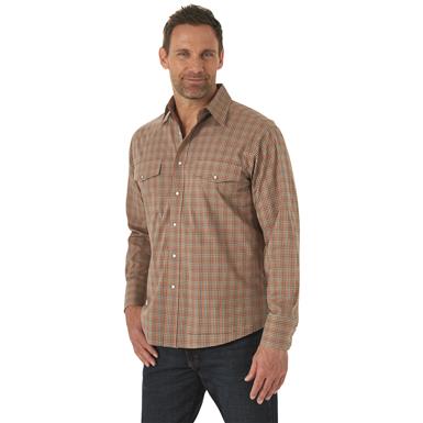 Wrangler Men's Wrinkle Resist Long Sleeve Western Shirt