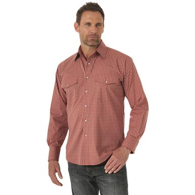 Wrangler Men's Wrinkle Resist Long Sleeve Western Shirt
