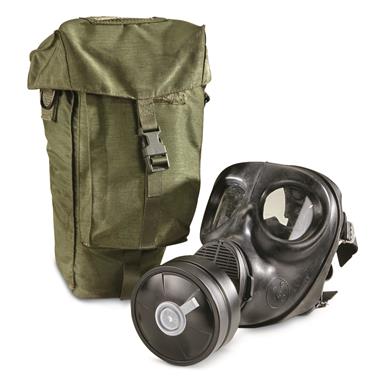 Italian Military Surplus M90 Gas Mask with Bag and Filter, New