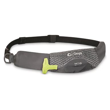 Onyx M-16 Manual Inflatable Belt Pack PFD, Grey