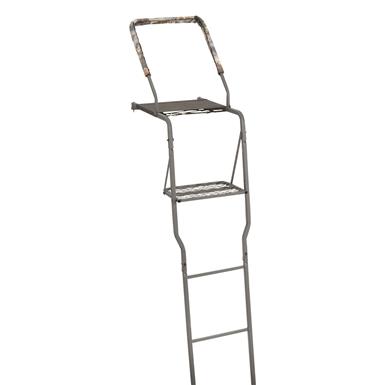 Guide Gear 15' Mesh Seat Ladder Tree Stand with Shooting Rail