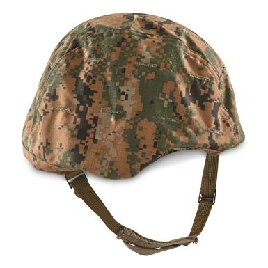USMC Military Surplus Reversible MARPAT Woodland and Desert Camo Helmet Cover, New