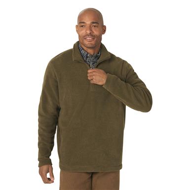 Wrangler Men's Quarter-zip Fleece Pullover Sweater