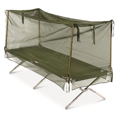 U.S. Military Surplus Cot Mosquito Net without Poles, Like New