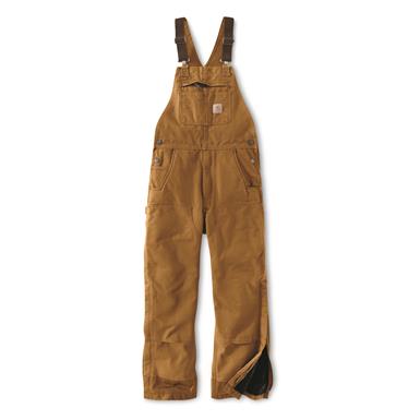 Carhartt Men's Insulated Quilt-lined Washed Duck Bib Overalls