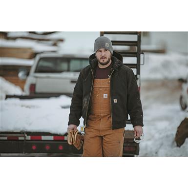 Carhartt Men's Insulated Quilt-lined Washed Duck Bib Overalls