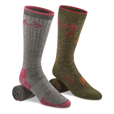 Realtree Women's Merino Wool Blend Boot Socks, 2 Pairs