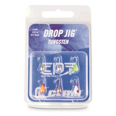 Clam Pro Tackle Tungsten Drop Jig Kits, 6-piece