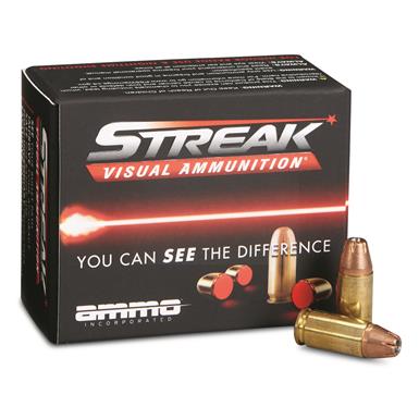 Streak Visual Ammunition, 9mm, JHP, 124 Grain, 20 Rounds