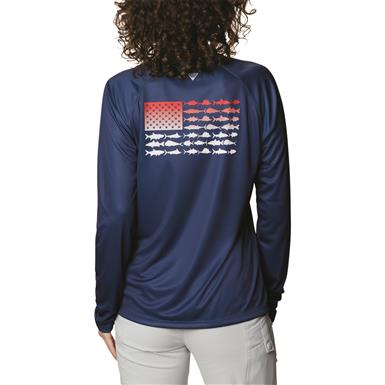 Columbia Women's Tidal Tee PFG Fish Flag Shirt