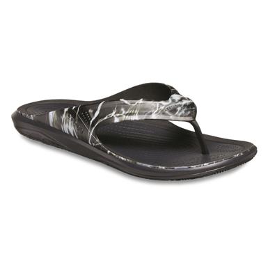 Crocs Men's Swiftwater Flip Sandals, Mossy Oak Elements or Realtree camo