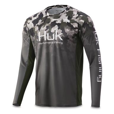 Huk Men's ICON X Refraction Camo Fade Long Sleeve Shirt