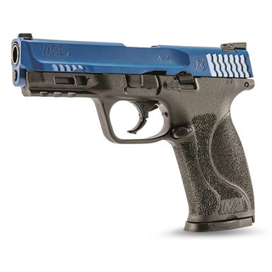 T4E Smith & Wesson M&P9 M2.0 Training Marker/Paintball Pistol, .43 Caliber, Black/Blue