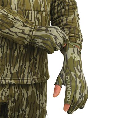 NOMAD Fingerless Hunting Gloves, Mossy Oak Camo