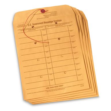 U.S. Military Surplus Messenger Envelopes, 5 Pack, New