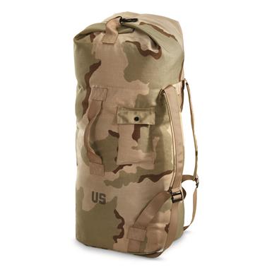 U.S. Military Surplus 2 Strap Desert Duffel Bag, New