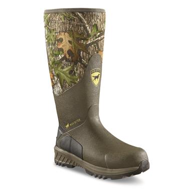 Irish Setter Unisex Mudtrek 17" Side-zip Waterproof Full Fit Rubber Snake Boots, Mossy Oak Obsession