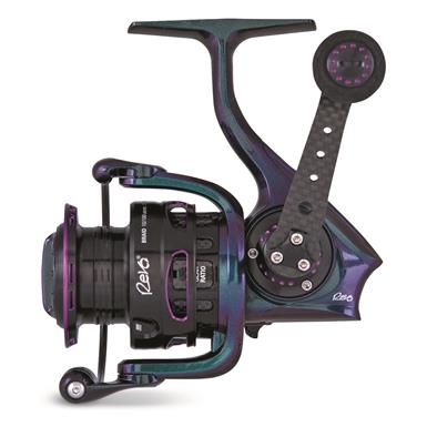 abu garcia purple spinning reel