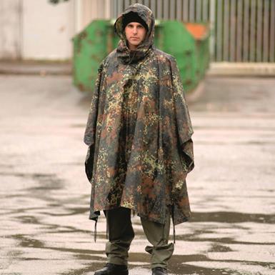 Mil-Tec Nylon Ripstop Arid Flecktarn Camo Poncho