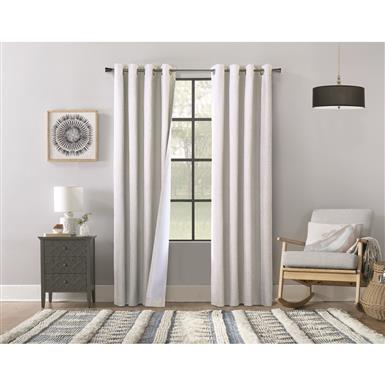 Commonwealth Home Fashions Thermaplus Bedford Blackout Curtain Panel Set