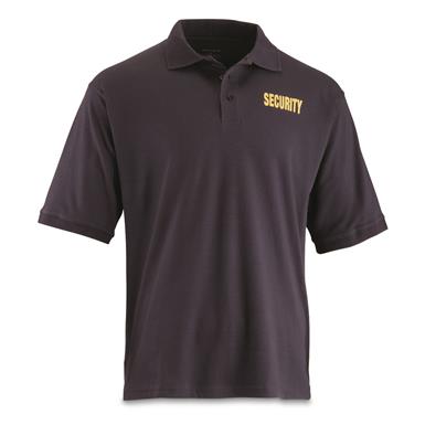 U.S. Municipal Surplus Security Polo Shirt with Gold Lettering, New