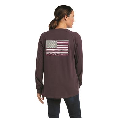 Ariat Women's Rebar Cotton Strong Brand Flag T-Shirt