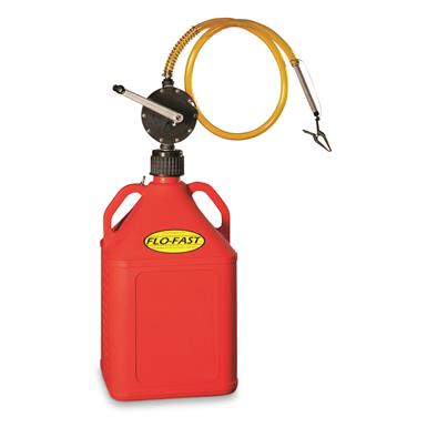 FLO-FAST 15 Gallon Fuel Container with Pro Model Fuel Pump