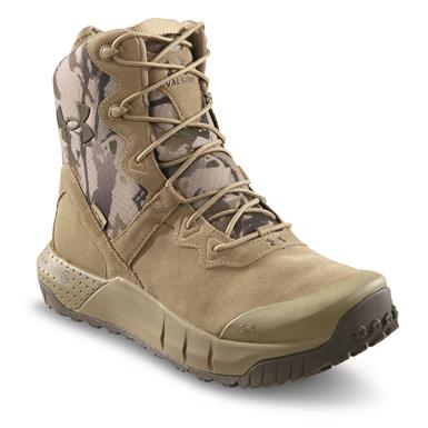 Under Armour Men's Micro G Valsetz Leather Waterproof Camo Tactical Boots