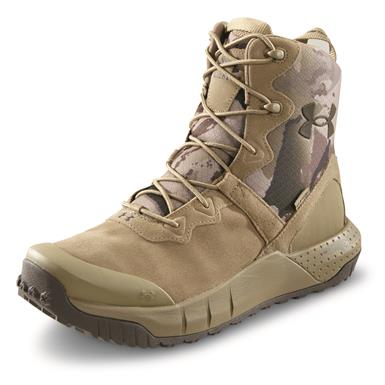 Under Armour Men's Micro G Valsetz 8" Leather Waterproof Camo Tactical Boots