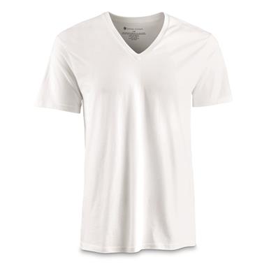 U.S. Municipal Surplus Cotton V-Neck T-shirts, 3 Pack, New