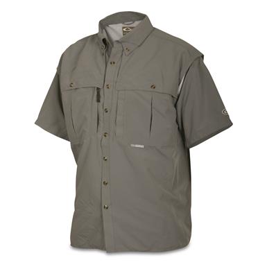Drake Waterfowl Men's Vented Wingshooter's Shirt, Short Sleeve, Solid Color