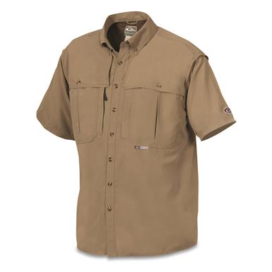 Drake Waterfowl Men's Vented Wingshooter's Shirt, Short Sleeve, Solid Color