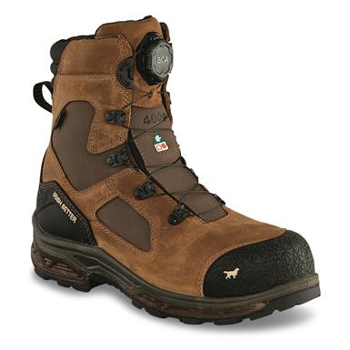 Irish Setter Men's Kasota Waterproof Insulated BOA 8" Safety Toe Work Boots, 400 Grams