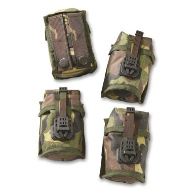 Dutch Military Surplus Grenade Pouches, 4 Pack, Used