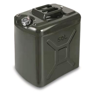 50L U.S. Military Style Stainless Steel Jerry Can, New, Olive Drab